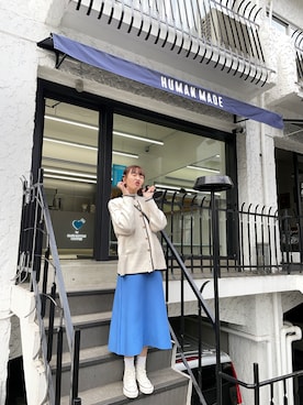 「blue bottle coffee」｜ゾイさん（レディース・169cm）の春コーディネート