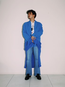 「Yves Saint Laurent（イヴサンローラン）のアイテム（パンツ）」を使った、Toshikiさん（メンズ・168cm）の秋コーディネート