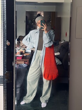 「PULL&BEAR（プルアンドベア）のアイテム（チノパンツ）」を使った、Helenさん（レディース・162cm）の春コーディネート