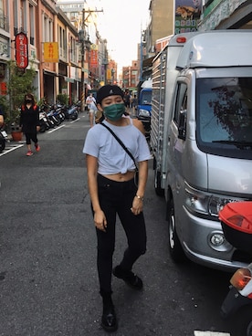 「PULL&BEAR（プルアンドベア）のアイテム（パンツ）」を使った、Helenさん（レディース・162cm）の秋コーディネート