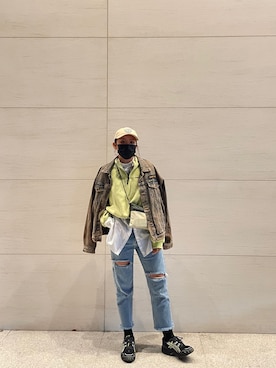 「H&M（エイチ・アンド・エム）のアイテム（ジャージ）」を使った、Helenさん（レディース・162cm）の秋コーディネート