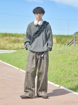 「アイテム（キーホルダー）」を使った、たいがさん（メンズ・172cm）の秋コーディネート