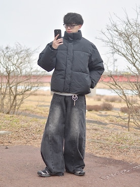 「モノトーン」｜たいがさん（メンズ・172cm）の冬コーディネート