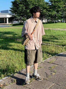 「INTER FACTORY（インターファクトリー）のアイテム（シャツ/ブラウス）」を使った、たいがさん（メンズ・172cm）の夏コーディネート