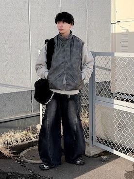 「アイテム（ブルゾン）」を使った、たいがさん（メンズ・172cm）の冬コーディネート