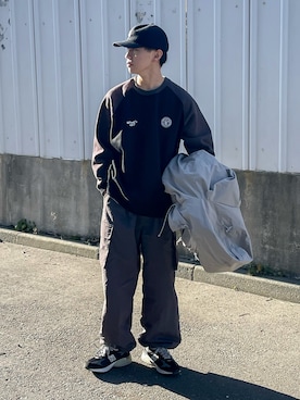 「INTERPLAY（インタープレイ）のアイテム（パンツ）」を使った、たいがさん（メンズ・172cm）の冬コーディネート