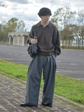 「アイテム（ポロシャツ）」を使った、たいがさん（メンズ・172cm）の秋コーディネート