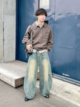 「アイテム（ポロシャツ）」を使った、たいがさん（メンズ・172cm）の秋コーディネート