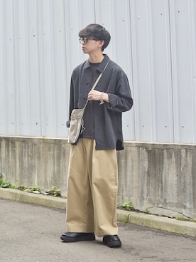 「STUDIO NICHOLSON（スタジオニコルソン）のアイテム（その他パンツ）」を使った、たいがさん（メンズ・172cm）の夏コーディネート