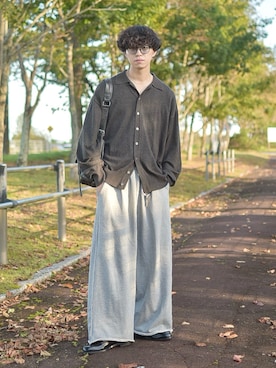 「アイテム（ローファー）」を使った、たいがさん（メンズ・172cm）の秋コーディネート