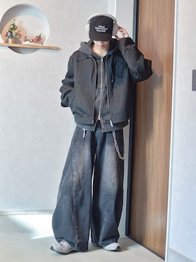 「アイテム（ウォレットチェーン）」を使った、たいがさん（メンズ・172cm）の秋コーディネート