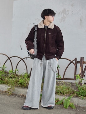 「アイテム（ウォレットチェーン）」を使った、たいがさん（メンズ・172cm）の秋コーディネート