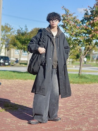 natto ブラック モッズコート loose silhouette military mods coat / black（ルーズ