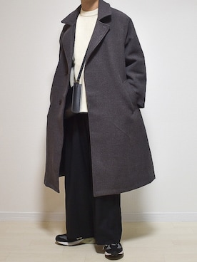 「秋トレンド2021」｜「アイテム（チェスターコート）」を使った、たいがさん（メンズ・172cm）の秋コーディネート