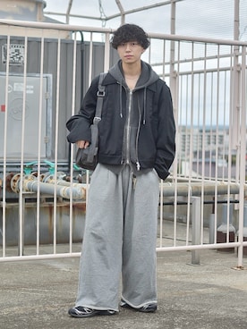 「アイテム（スウェットパンツ）」を使った、たいがさん（メンズ・172cm）の秋コーディネート