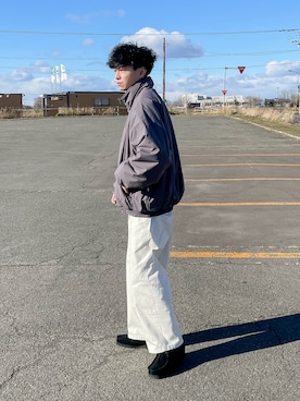 「ジーユー」｜たいがさん（メンズ・172cm）の冬コーディネート