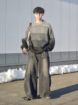 「アイテム（デニムパンツ）」を使った、たいがさん（メンズ・172cm）の冬コーディネート