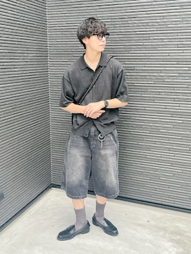 「アイテム（キーケース/キーアクセサリー、ブラック系）」を使った、たいがさん（メンズ・172cm）の夏コーディネート