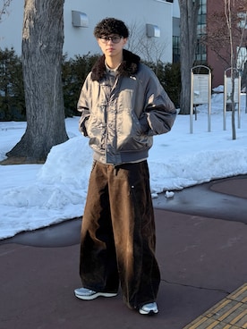 「ANDER HUNK（アンダーハンク）のアイテム」を使った、たいがさん（メンズ・172cm）の冬コーディネート