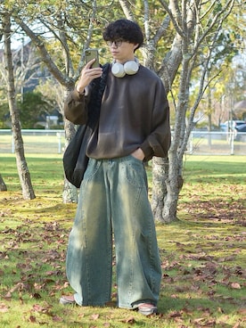 「アイテム（ベルト）」を使った、たいがさん（メンズ・172cm）の秋コーディネート