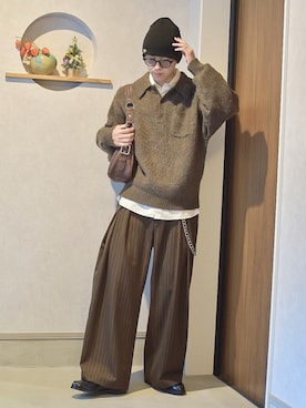 「アイテム（ポロシャツ）」を使った、たいがさん（メンズ・172cm）の秋コーディネート