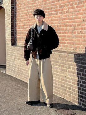 「アイテム（ブルゾン）」を使った、たいがさん（メンズ・172cm）の冬コーディネート