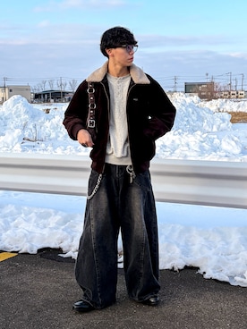 「アイテム（ハンドバッグ）」を使った、たいがさん（メンズ・172cm）の冬コーディネート