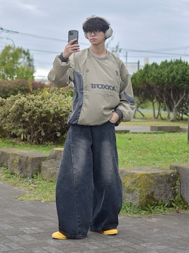 「アイテム（スウェット）」を使った、たいがさん（メンズ・172cm）の秋コーディネート