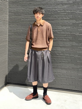 「Chikashitsu +（チカシツプラス）のアイテム」を使った、たいがさん（メンズ・172cm）の夏コーディネート