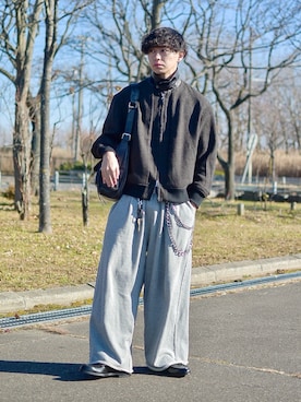 「アイテム（スウェットパンツ）」を使った、たいがさん（メンズ・172cm）の秋コーディネート