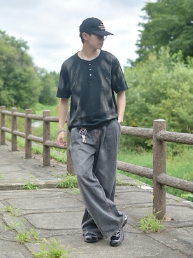 「アイテム（パンツ）」を使った、たいがさん（メンズ・172cm）の夏コーディネート