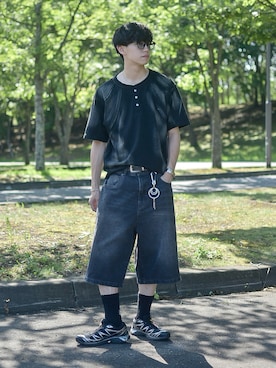 「LURAKU（ルラク）のアイテム（アクセサリー）」を使った、たいがさん（メンズ・172cm）の夏コーディネート