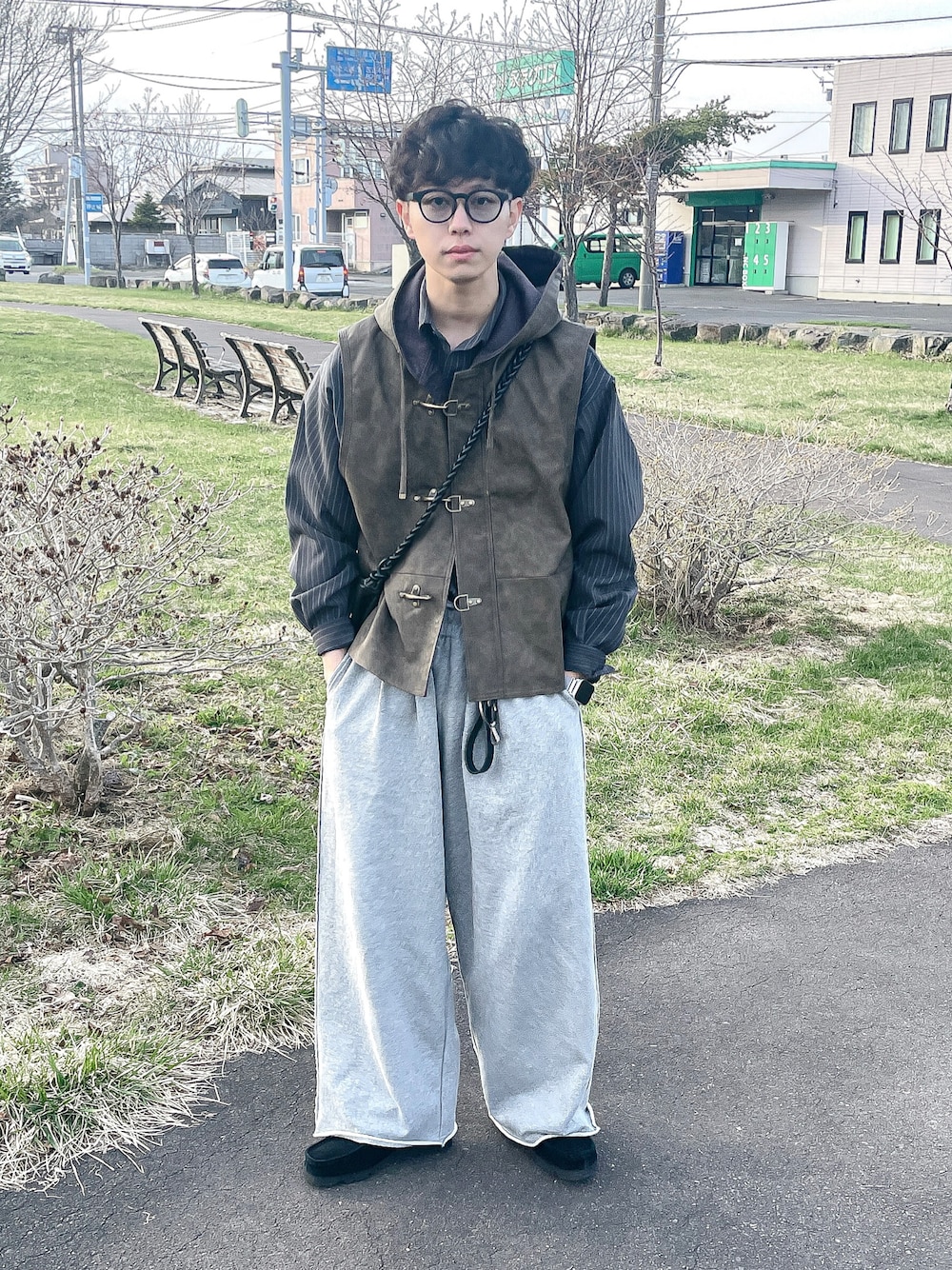 【soerte】 トータルパターンマルチフーディーベスト サイズ2 TOTAL PATTERN MULCH HOODIE VEST/トータルパターンマルチ