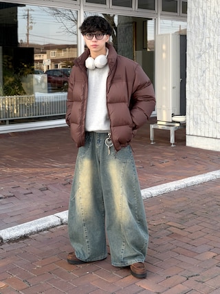 「Levi's（リーバイス）の【Levi's】スクエアバックル 40mm ダブルルピン ハトメ アイレット ベルト（ベルト）」を使った、たいがさん（メンズ・172cm）の冬コーディネート