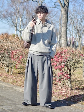 「アイテム（シャツ/ブラウス）」を使った、たいがさん（メンズ・172cm）の秋コーディネート