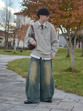 「mushwear（マッシュウェア）のアイテム」を使った、たいがさん（メンズ・172cm）の秋コーディネート