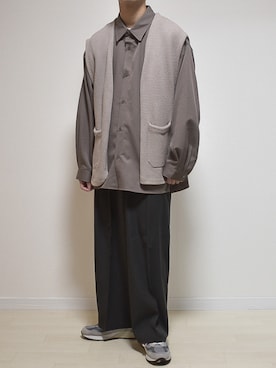 「INTER FACTORY（インターファクトリー）のアイテム（ベスト）」を使った、たいがさん（メンズ・172cm）の春コーディネート