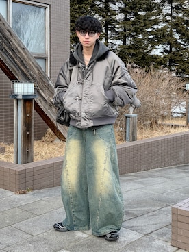 DETACHABLE COLLAR FIREMAN BOMBER JACKET / 【襟取り外し可能