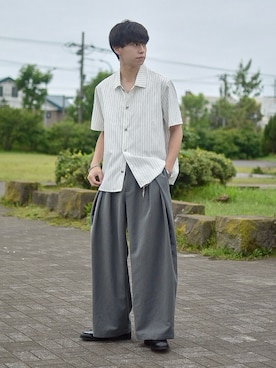 「アイテム（バングル/リストバンド）」を使った、たいがさん（メンズ・172cm）の夏コーディネート