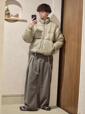 「アイテム（ウォレットチェーン）」を使った、たいがさん（メンズ・172cm）の冬コーディネート