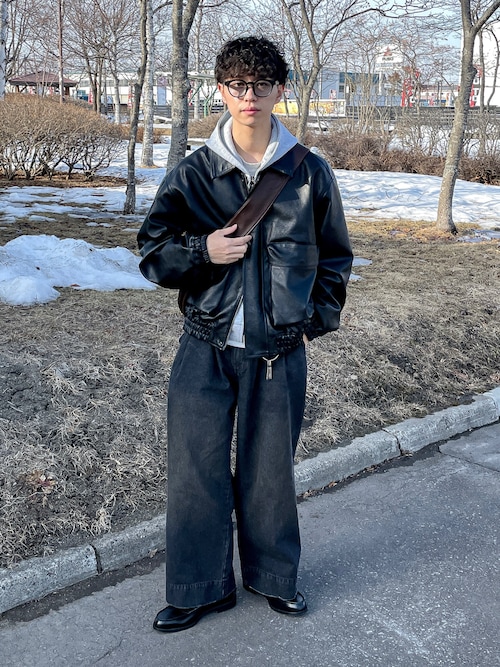 soerte ワイドバギーヴィンテージライクデニムパンツ 1ブルー soerte