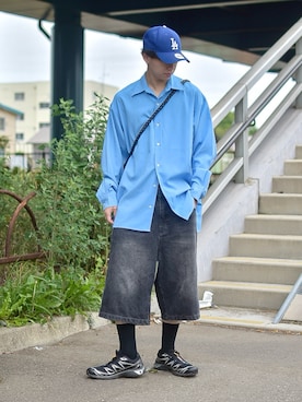 「アイテム（ソックス/靴下）」を使った、たいがさん（メンズ・172cm）の夏コーディネート