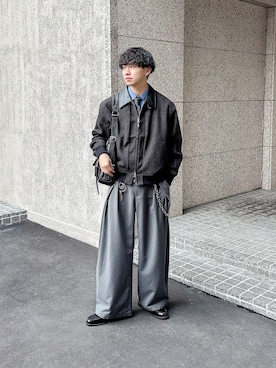 「アイテム（ウォレットチェーン）」を使った、たいがさん（メンズ・172cm）の秋コーディネート