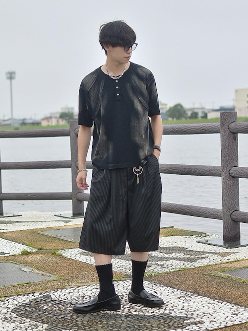 Metal Henry neck T-shirt /メタルヘンリーネックTシャツ