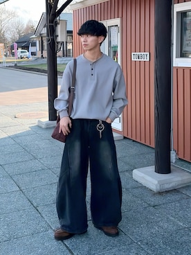 「mushwear（マッシュウェア）のアイテム」を使った、たいがさん（メンズ・172cm）の春コーディネート