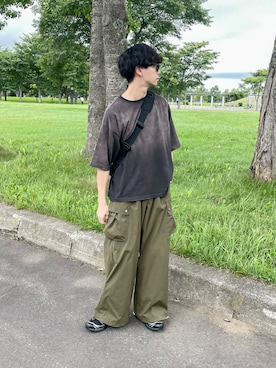「FREAK'S STORE（フリークスストア）のアイテム（バッグ）」を使った、たいがさん（メンズ・172cm）の夏コーディネート