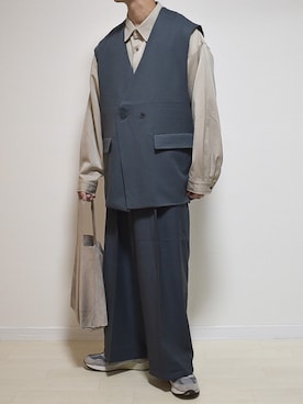 「アイテム（スラックス）」を使った、たいがさん（メンズ・172cm・20代）の春コーディネート
