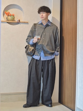 「アイテム（ローファー）」を使った、たいがさん（メンズ・172cm）の秋コーディネート