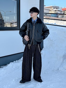 「アイテム（フォーマルスーツ/小物）」を使った、たいがさん（メンズ・172cm）の冬コーディネート