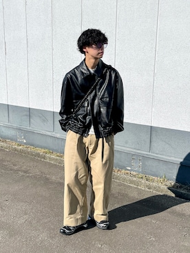 「WYM」｜「アイテム（スウェット）」を使った、たいがさん（メンズ・172cm）の秋コーディネート